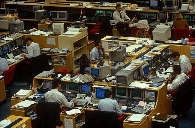 Foreign exchange trading activity during the late 1990s