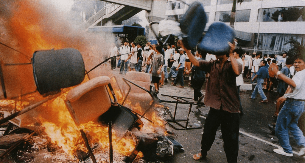 Public unrest in Indonesia following the Asian financial crisis