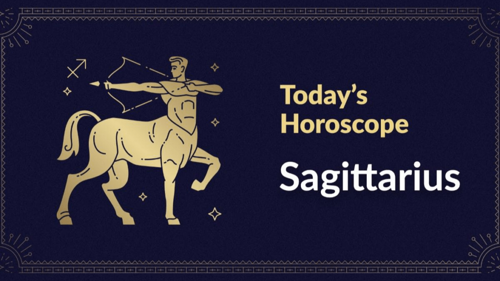 Astrology themed Sagittarius image showing optimism exploration and cosmic alignment