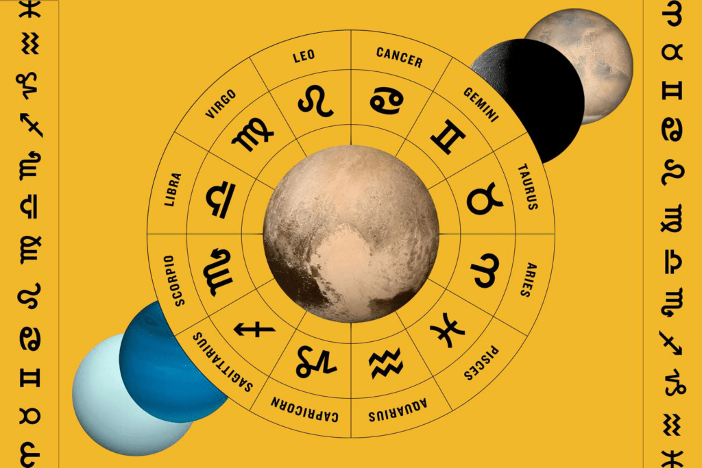 Astrology planetary alignment illustration explaining zodiac focus and cosmic transits